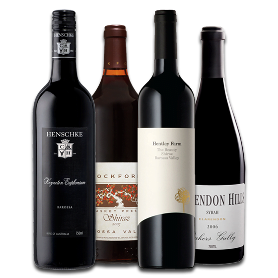 Four Reds Wine Bottles